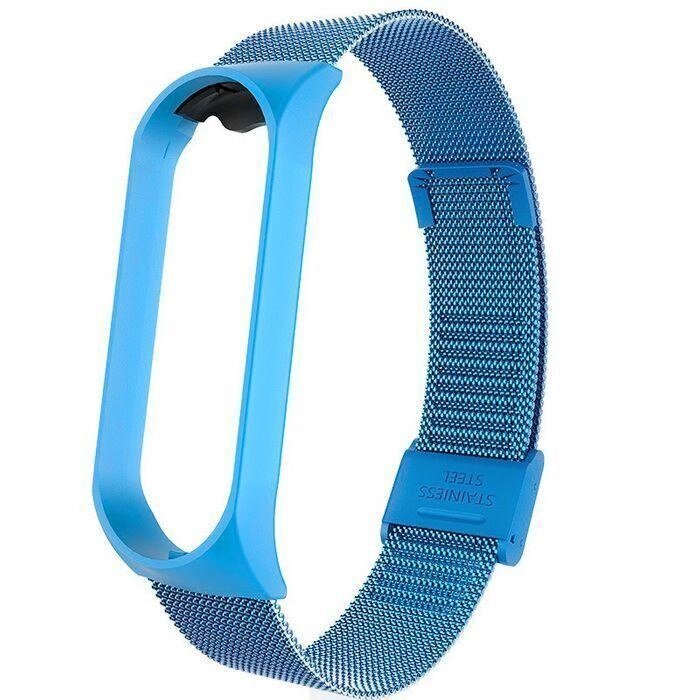 Ремінець Milanese Loop Strap для Xiaomi Mi Band 5 6 Light Blue від компанії Premium - фото 1