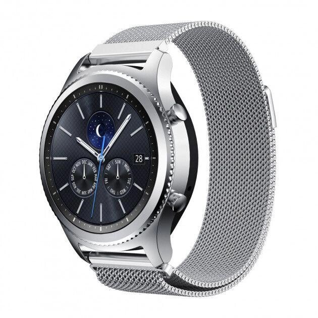 Ремінець міланська петля BeWatch для Samsung Gear S3 Silver від компанії Premium - фото 1