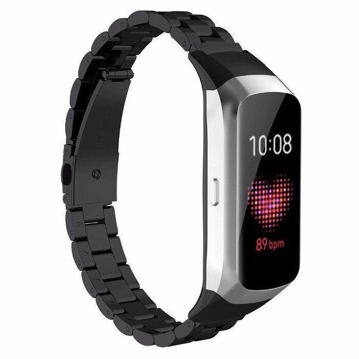 Ремінець Steel Strap для Samsung Galaxy Fit R370 Black від компанії Premium - фото 1