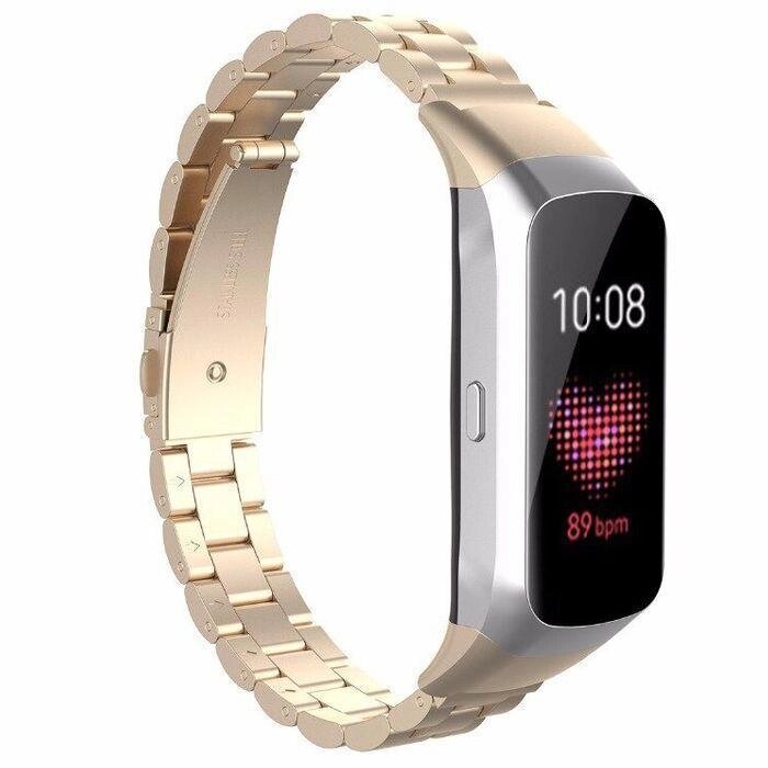 Ремінець Steel Strap для Samsung Galaxy Fit R370 Light Gold від компанії Premium - фото 1