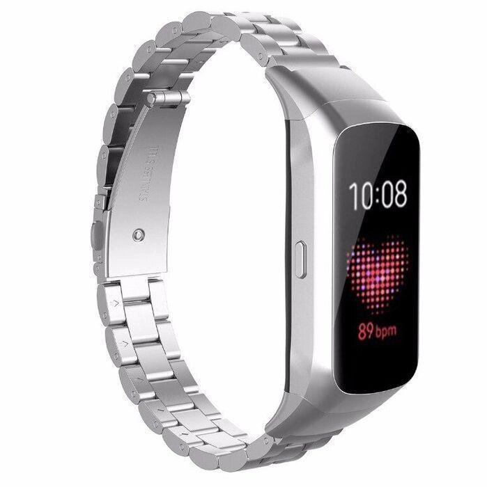 Ремінець Steel Strap для Samsung Galaxy Fit R370 Silver від компанії Premium - фото 1