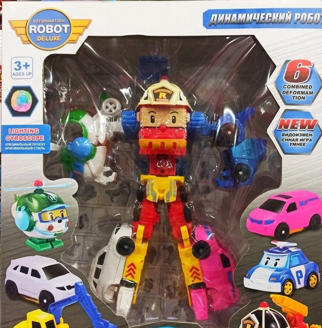 Робот трансформер Робокар Поли Robocar Poli 6в1 L83608-6C від компанії Premium - фото 1