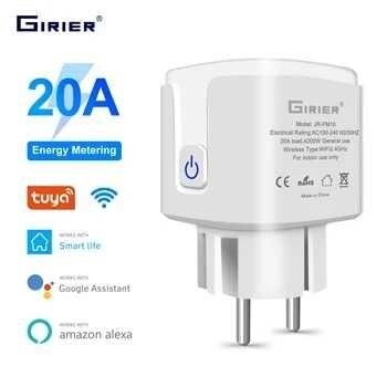 Розумна розетка GIRIER Tuya: 20A, 4200W, Alexa, Hey Google Smart Home від компанії Premium - фото 1