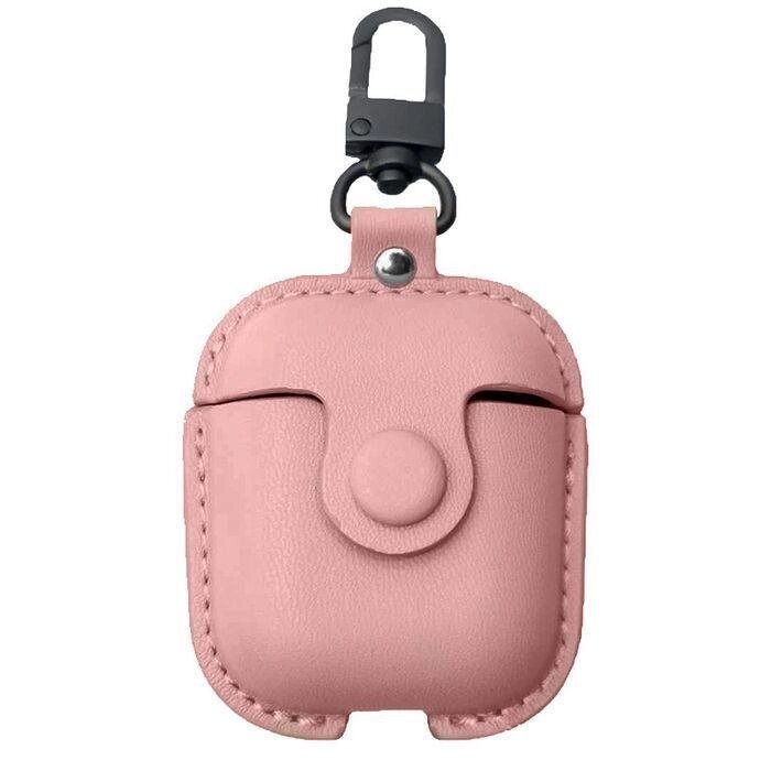 Шкіряний футляр Epik Leather bag для навушників AirPods Рожевий 1132357 від компанії Premium - фото 1