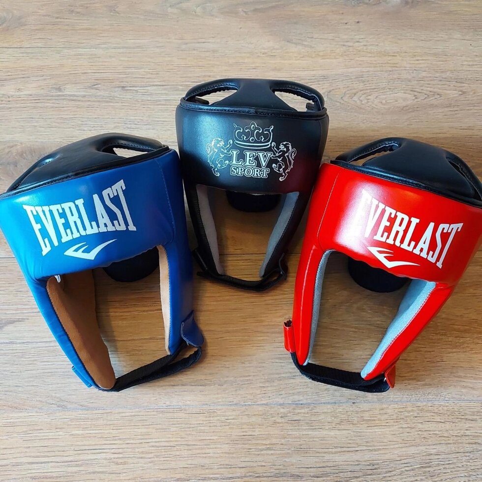 Шолом боксерський Everlast, LEV SPORT натуральна шкіра від компанії Premium - фото 1