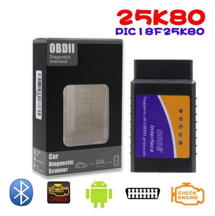 Сканер діагностика ELM 327 PIC 25K80 obd2 1.5v bluetooth/блютуз від компанії Premium - фото 1