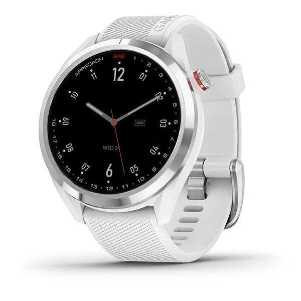 Смарт-годинник Garmin Approach S42 Polished Silver with White Band (010-02572-01/11) від компанії Premium - фото 1