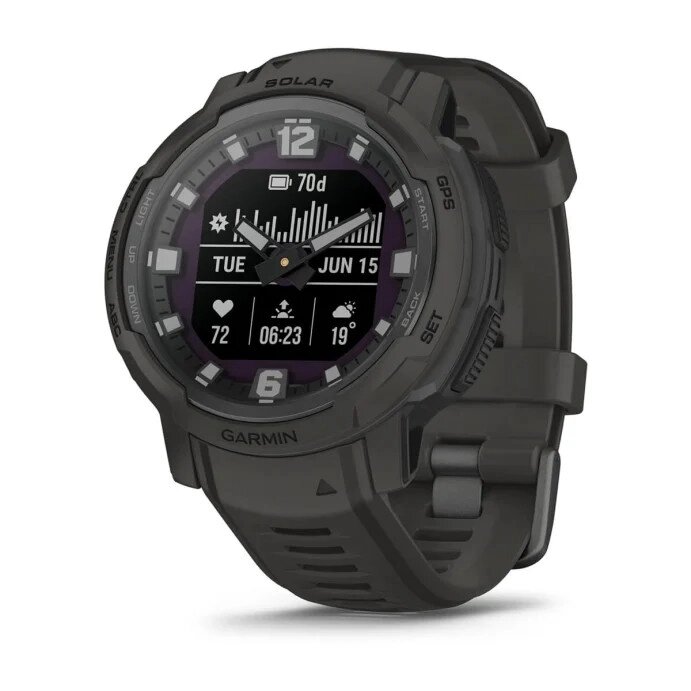 Смарт-годинник Garmin Instinct Crossover Solar Graphite (010-02730-11/01) від компанії Premium - фото 1