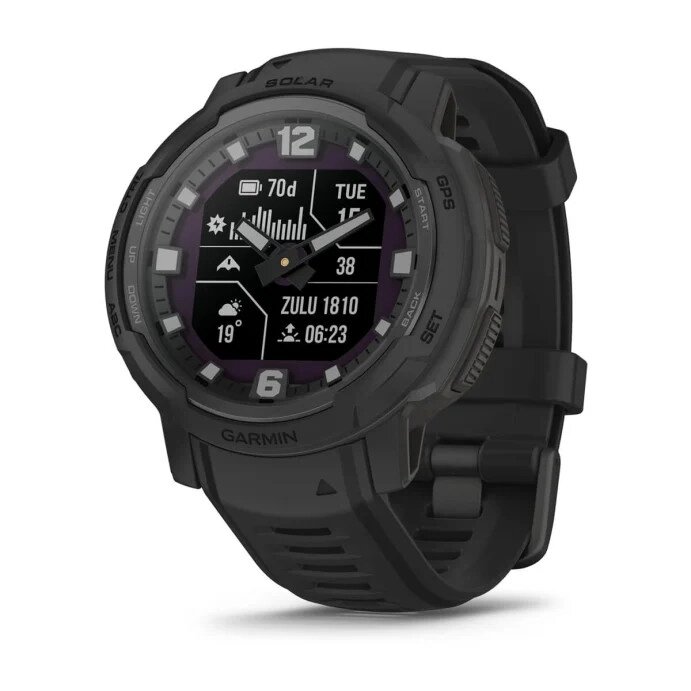 Смарт-годинник Garmin Instinct Crossover Solar - Tactical Edition Black (010-02730-10/00) від компанії Premium - фото 1