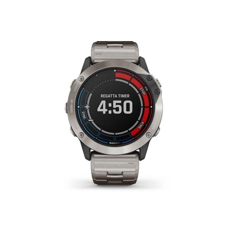 Смарт-годинник Garmin quatix 6X Solar Titanium with Titanium Band (010-02157-30/31) від компанії Premium - фото 1