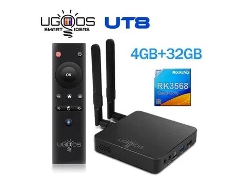 Smart TV Ugoos UT8 4гб/32gb RK3568 tv bo СмартТВ android Android від компанії Premium - фото 1