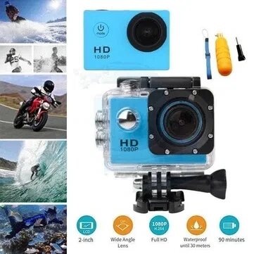 Спортивна Екшн камера A7 Action Camera FullHD водонепроникна Чорна від компанії Premium - фото 1