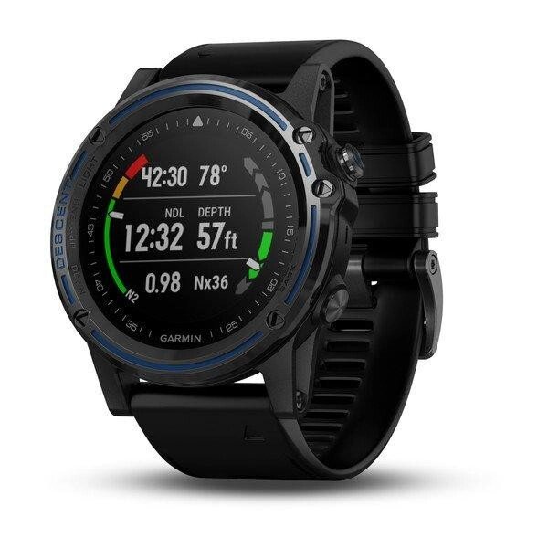 Спортивний годинник Garmin Descent Mk1 Grey Sapphire with Black Band (010-01760-12/02) від компанії Premium - фото 1