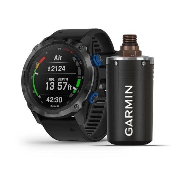 Спортивний годинник Garmin Descent Mk2i Bundle Titanium Carbon Grey w. Silicon Band w. Descent T1 (010-02132-13) від компанії Premium - фото 1