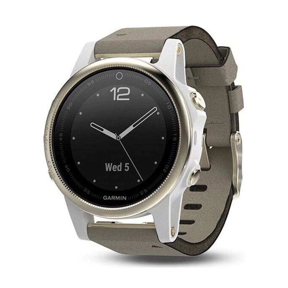 Спортивний годинник Garmin Fenix 5S Champagne Sapphire with Gray Suede Band (010-01685-12) від компанії Premium - фото 1