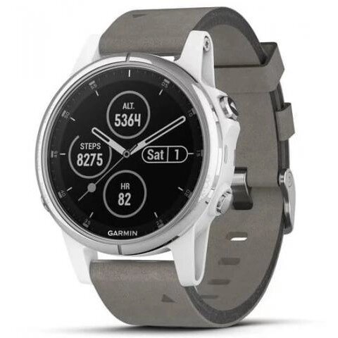 Спортивний годинник Garmin Fenix 5S Plus Sapphire White Gray (010-01987-05) від компанії Premium - фото 1