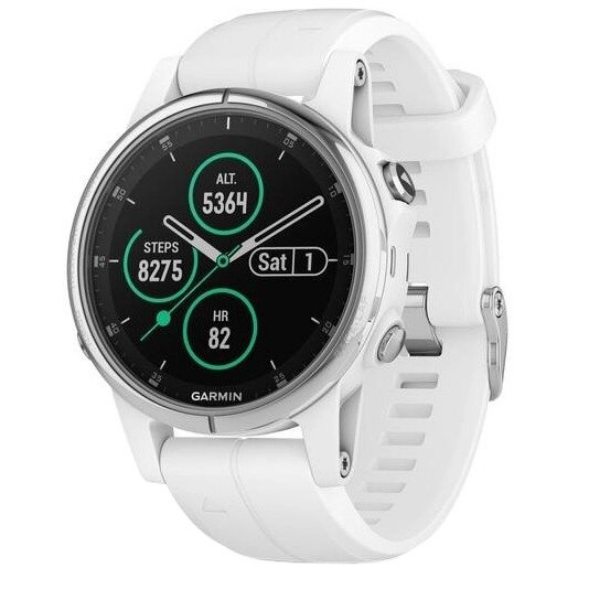 Спортивний годинник Garmin Fenix 5S Plus Sapphire White with Carrera White Band (010-01987-00) від компанії Premium - фото 1