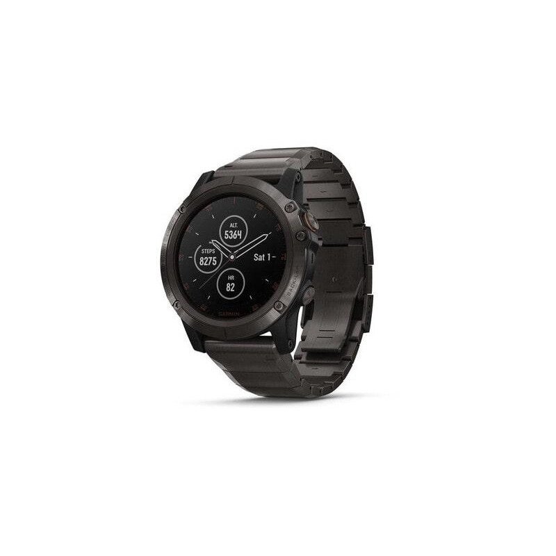 Спортивний годинник Garmin Fenix 5X Plus Sapphire Carbon Gray DLC Titanium with DLC Titanium Band (010-01989-04) від компанії Premium - фото 1