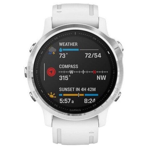 Спортивний годинник Garmin Fenix 6S Silver/White (010-02159-00) від компанії Premium - фото 1