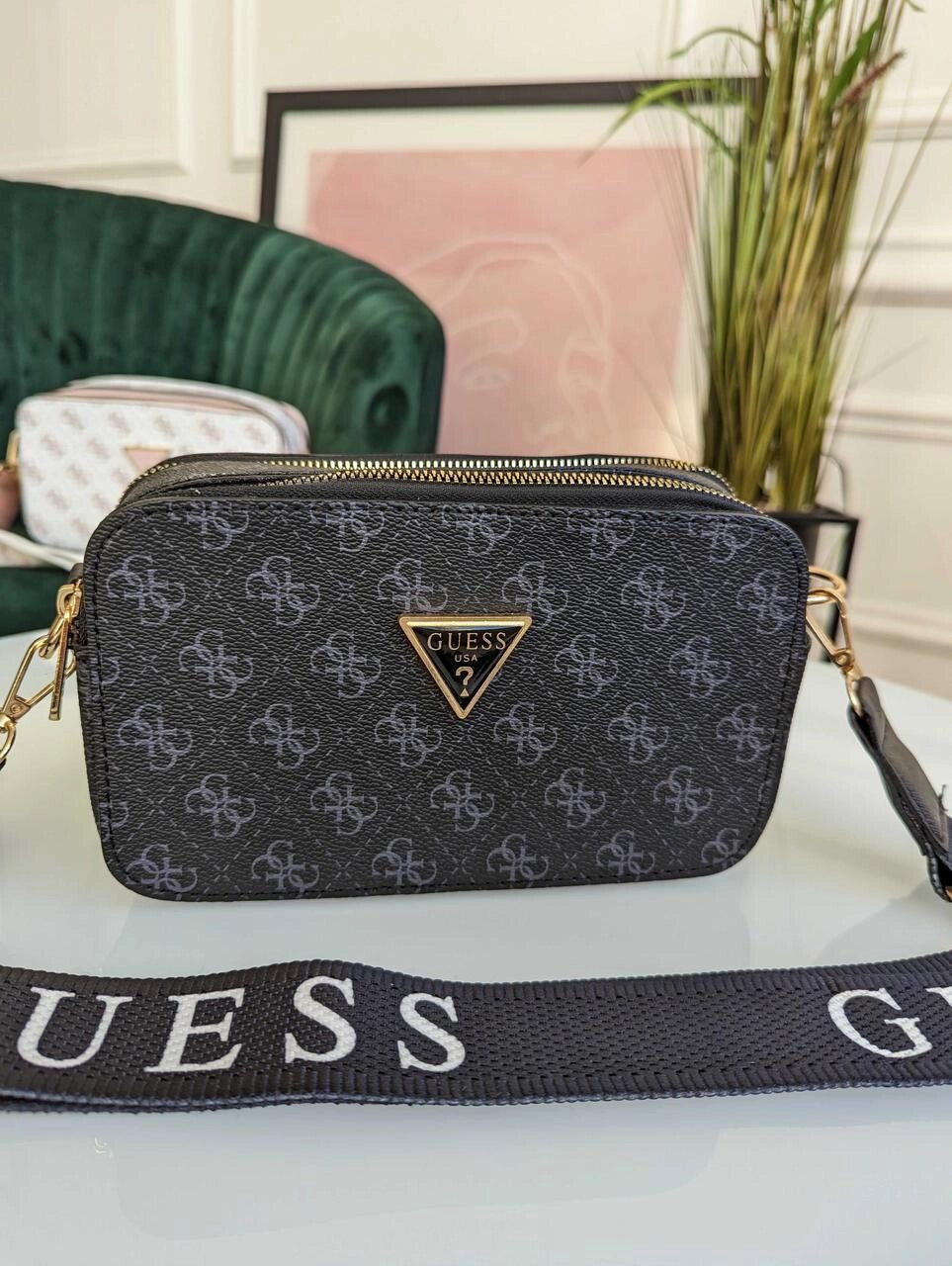 Сумка GUESS клатч чорна, Гесс сумка жіноча від компанії Premium - фото 1