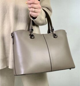 Сумка шкіряна чорна ділова сумка жіноча портфель A4 італійська портфель