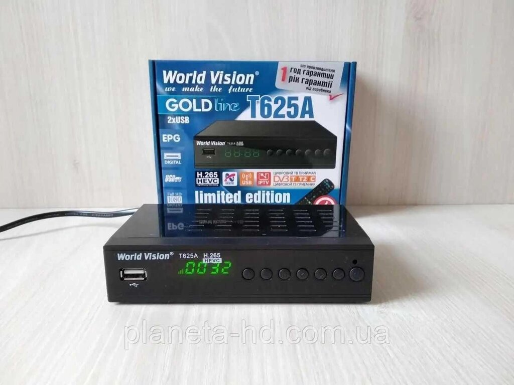 Т2 ресивер World Vision T625A (DVB-Т2/C приймач, тюнер) від компанії Premium - фото 1