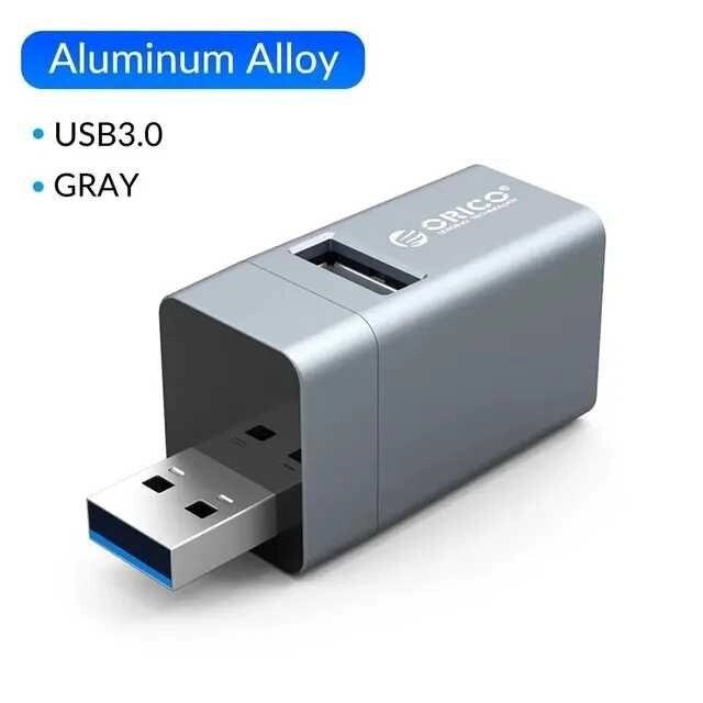 USB-хаб Orico Mini 1 х USB 3.0, 2 х USB 2.0 від компанії Premium - фото 1