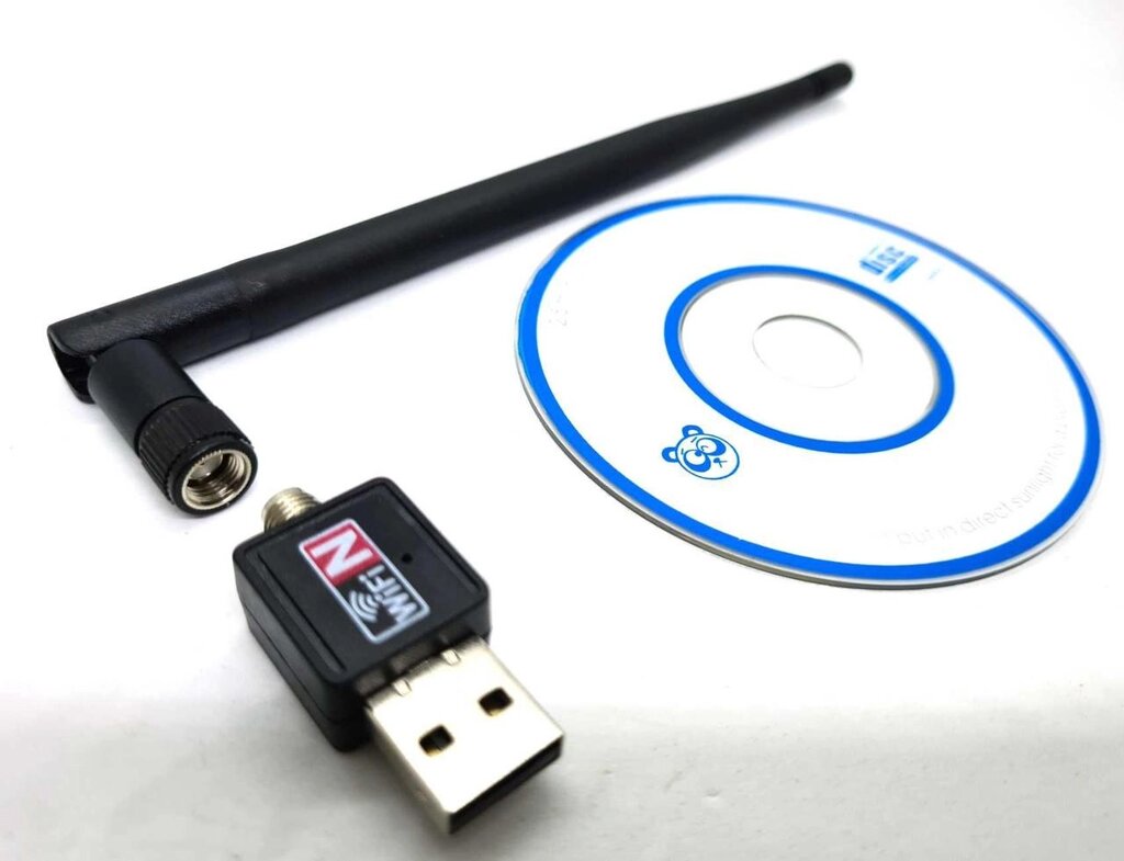 USB Wi-Fi + CD адаптер Ralink RT 7601 5db 15 см! мережева T2 приставка від компанії Premium - фото 1