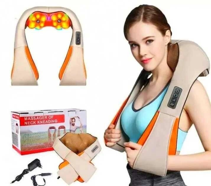 ВАВ! Massager of Neck массажер для шиї та плечей Роликовий масажер від компанії Premium - фото 1