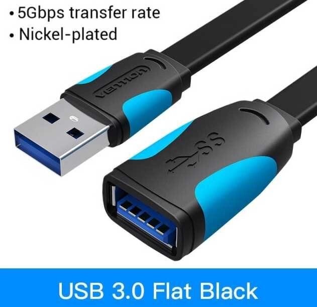 Vention USB 3,0 HIGH SPEED Кабель подовжувач USB 3.0 Black A13 2м від компанії Premium - фото 1