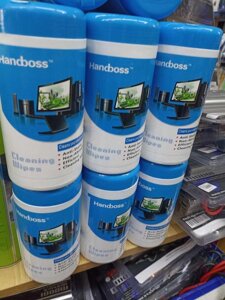 Вологі серветки Handboss для секранів ноутбука комп'ютера та телевізора