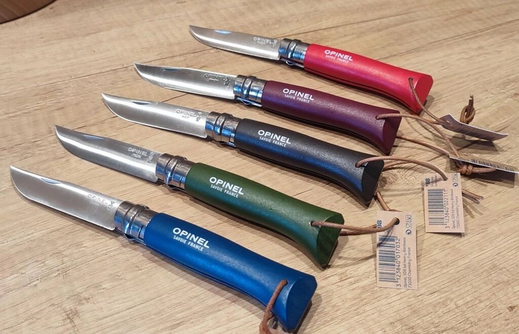 Яскравий ніж Opinel 08 Colorama з темляком туриста складаний mora, fiskars від компанії Premium - фото 1