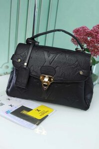 Жіноча сумка шкіряна Louis Vuitton Луї Вітон чорний, коричневий