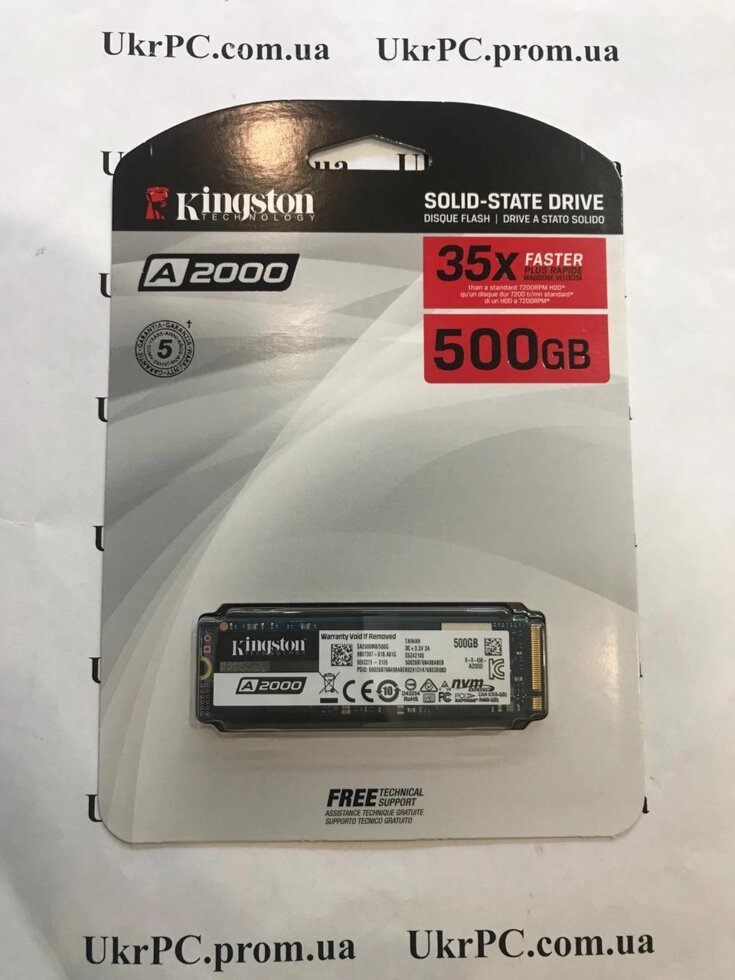 Жорсткий диск SSD 500GB NVMe Kingston NV1 M. 2 2280 3D TLC від компанії Premium - фото 1