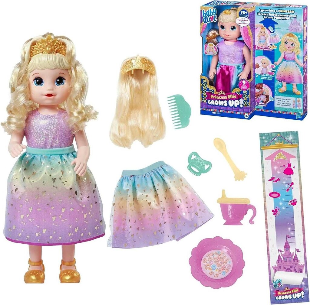 Зростає лялька принцеса Еллі Baby Alive Princess Ellie Grows Up F5236 від компанії Premium - фото 1