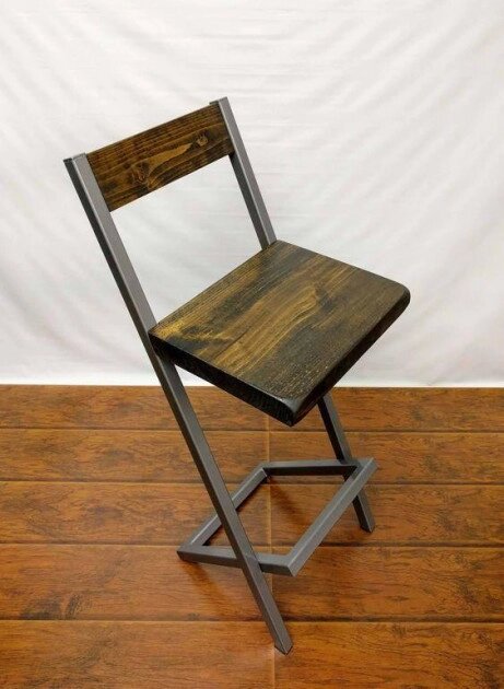 Барный стул GoodsMetall в стиле ЛОФТ БС2140 ##от компании## GoodsMetall - ##фото## 1