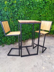 Комплект барний (стіл та стільці) GoodsMetall в стилі Лофт "Friends"
