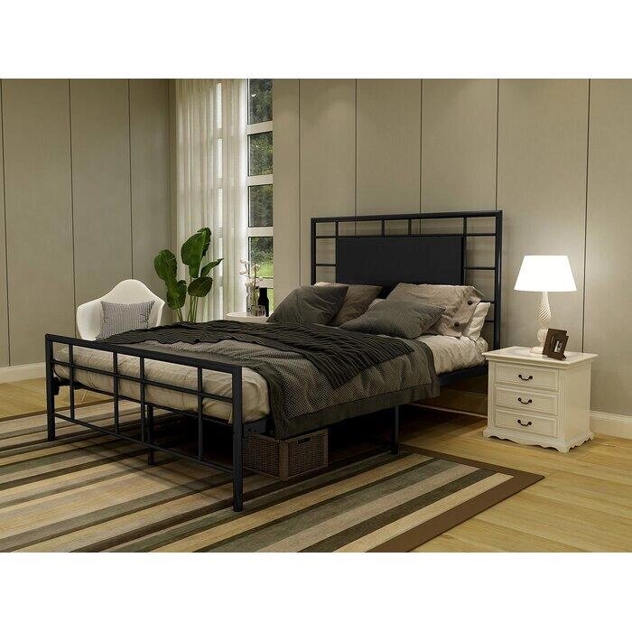 Кровать GoodsMetall металлическая в стиле LOFT 2000х1400х1200 К100 ##от компании## GoodsMetall - ##фото## 1