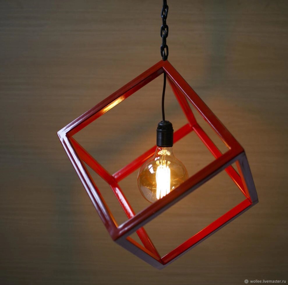 Світильник GoodsMetall з металу в стилі Лофт "Куб" від компанії GoodsMetall - фото 1