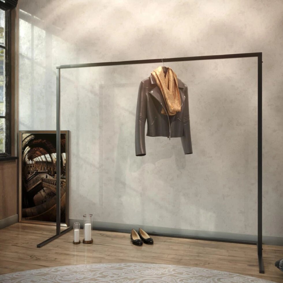 Вішалка стійка для одягу GoodsMetall в стилі Лофт 1700х1500х600мм ВШ111 від компанії GoodsMetall - фото 1