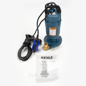Дренажний занурювальний фекальний насос 1,6 кВт Kenle QDX P-210 із захисною сіткою для каналізації із поплавком