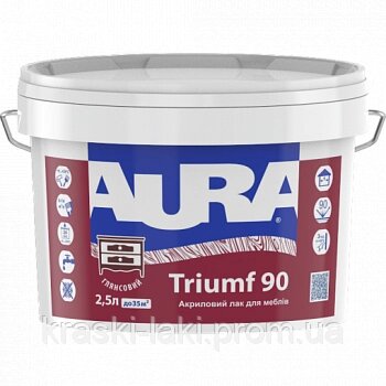 Акриловий лак для меблів Aura Triumf 90 від компанії Фарби-Лаки - фото 1