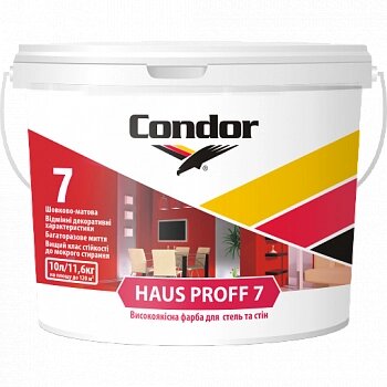 Високоякісна фарба для стель і стін Condor Haus Proff 7 від компанії Фарби-Лаки - фото 1