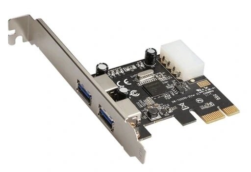 2x usb 3.0 pci-express контролер карти pci-e AK249 від компанії Euromarka - фото 1