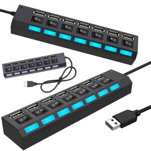 7X USB 2.0 розгалужувач розгалужувач порту USB hub 6235