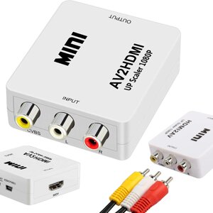 Адаптер перетворювач сигналів AV RCA Cinch на HDMI Audio RCA 1080P CVBS кабель