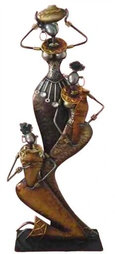 Африканський з вазами. Металева африка прикраси Статуетка Бренд Європи від компанії Euromarka - фото 1