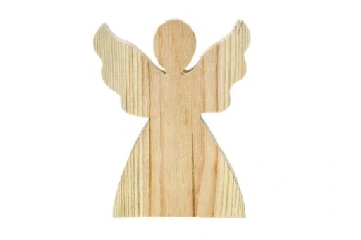Ангел ангел, ангел з декором з дерева - нитка Статуетка Бренд Європи від компанії Euromarka - фото 1