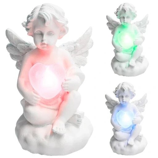 Ангел світиться корпус світлодіодний мультихолорний серце Статуетка Бренд Європи від компанії Euromarka - фото 1