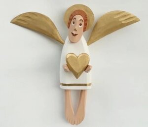 Ангел висить з скрипкою деревини скульптури Статуетка Бренд Європи